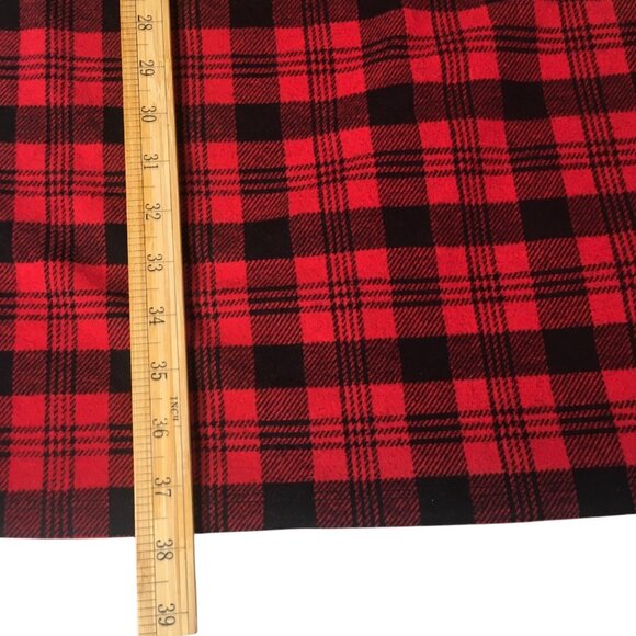 Talbots Dress Womens XS Red Black Plaid Knit Sheath Zipper Shoulder Christmas - Picture 7 of 16